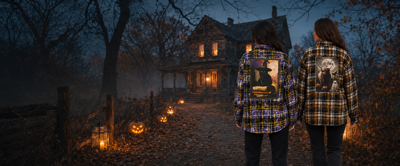BOO BUDDIES Halloween Art Flannel