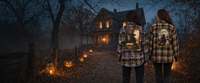 Thumbnail for BOO BUDDIES Halloween Art Flannel