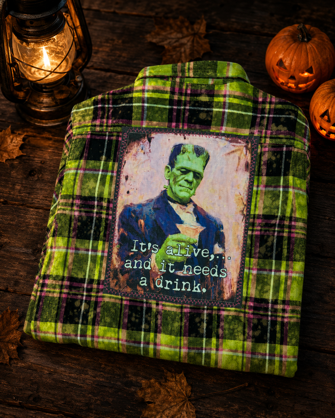 FRANKIE Halloween Art Flannel