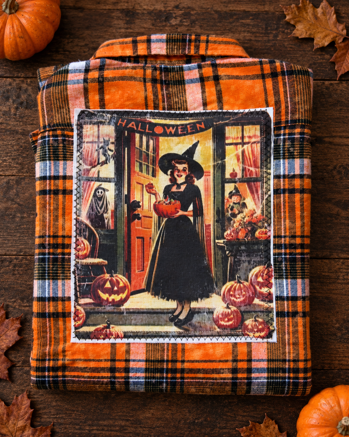 TRICK OR TREAT Halloween Art Flannel