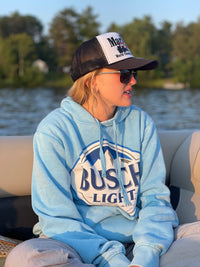 Thumbnail for Busch Light Hoodie- Sky Blue SALE!
