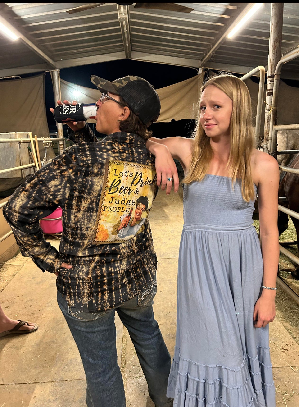 Let's Drink Beer Art Flannel- Distressed Black SALE!