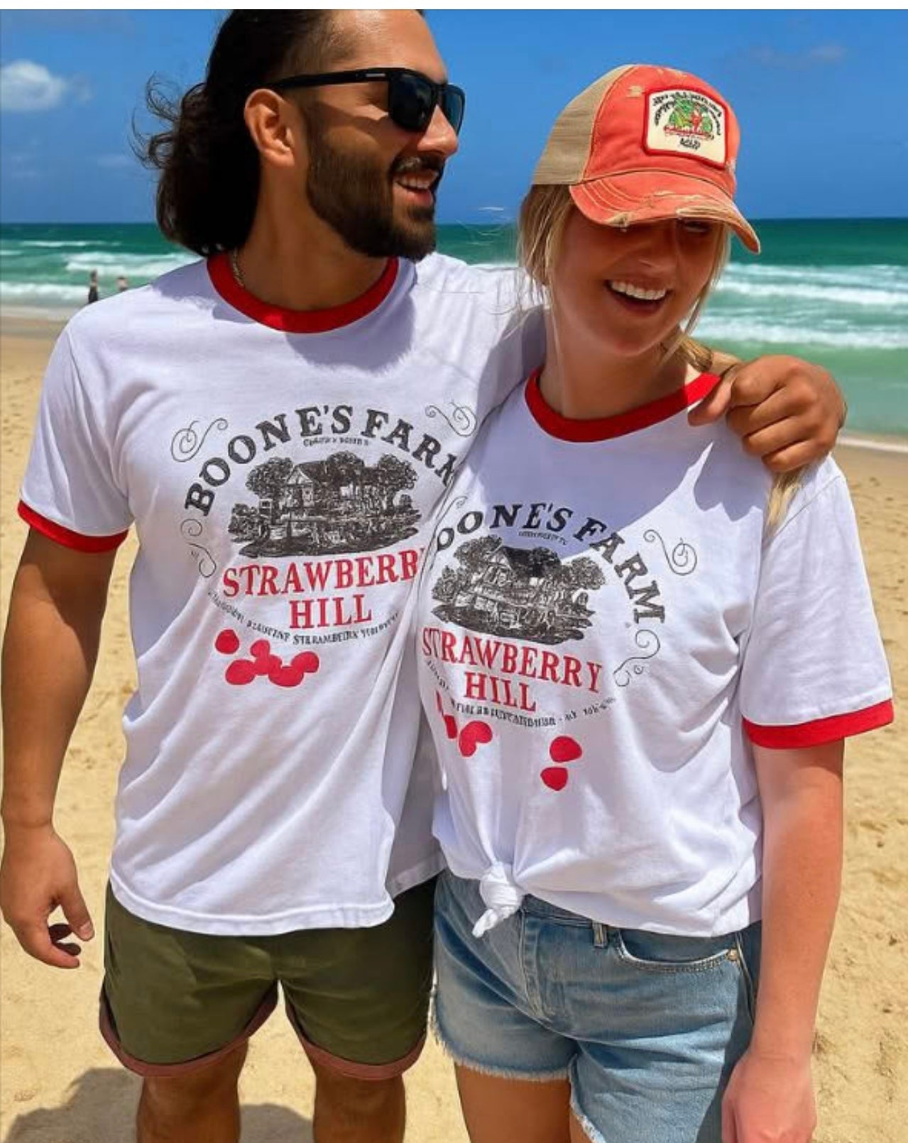 House Party Ringer Tee- Red/ White