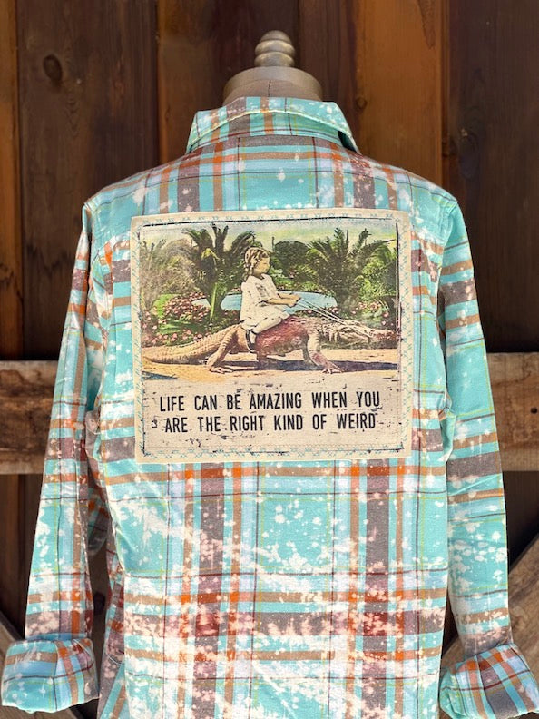 Gator Girl Florida Flannel- Distressed Lake Tahoe