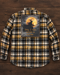 Thumbnail for YES, I CAN DRIVE A STICK Halloween Art Flannel