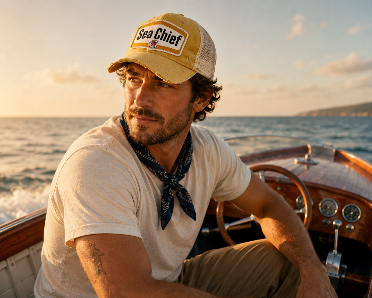 Texaco Sea Chief Hat- Distressed Ginger