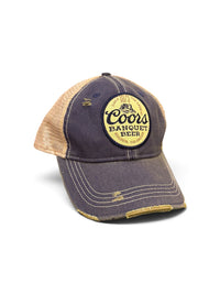 Thumbnail for Coors Banquet OVAL 1873 Retro Hat- Distressed Navy Snapback