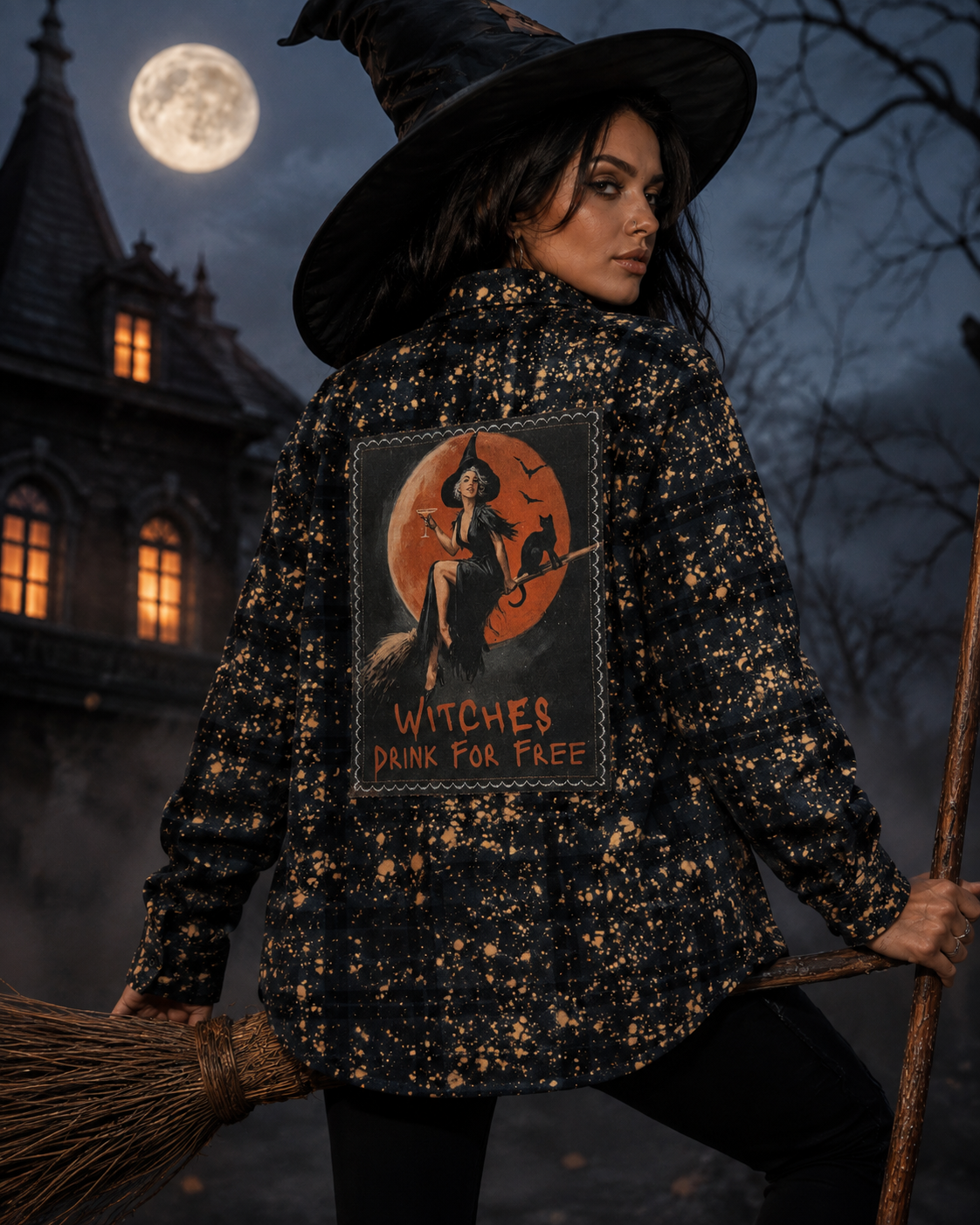 Witches Drink For Free Art Flannel