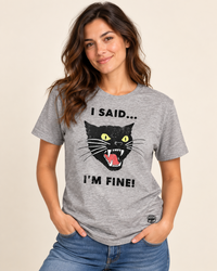 Thumbnail for I’M FINE tee- Silver Grey
