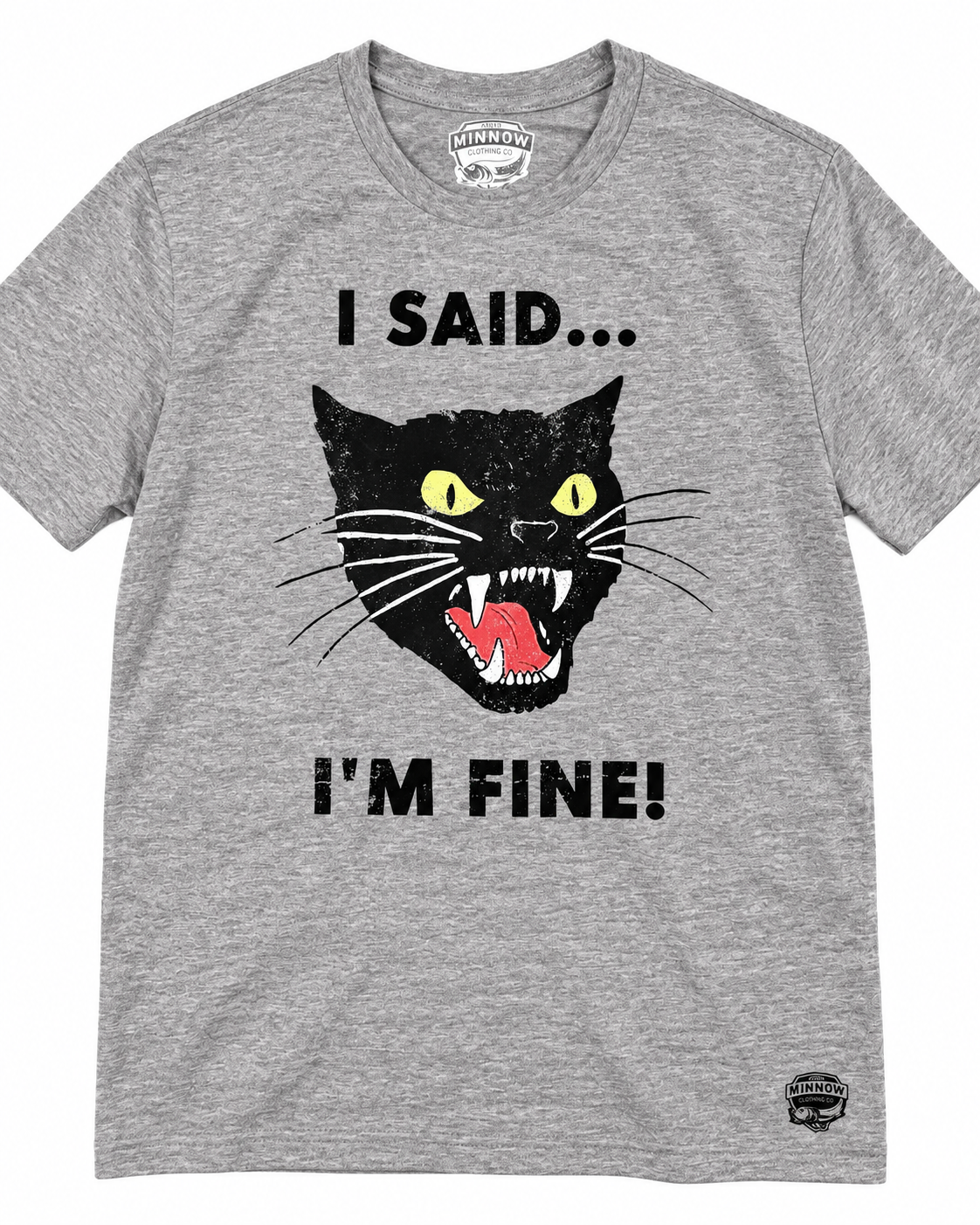 I’M FINE tee- Silver Grey