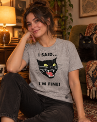 Thumbnail for I’M FINE tee- Silver Grey