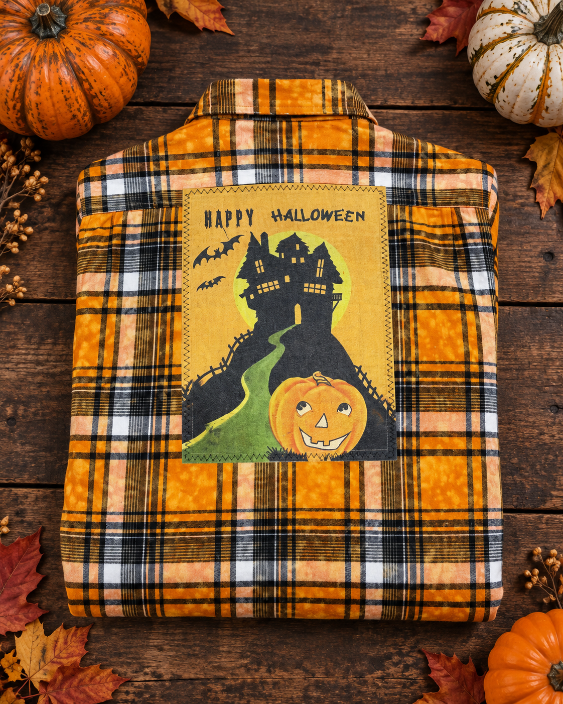 RETRO HALLOWEEN Art Flannel