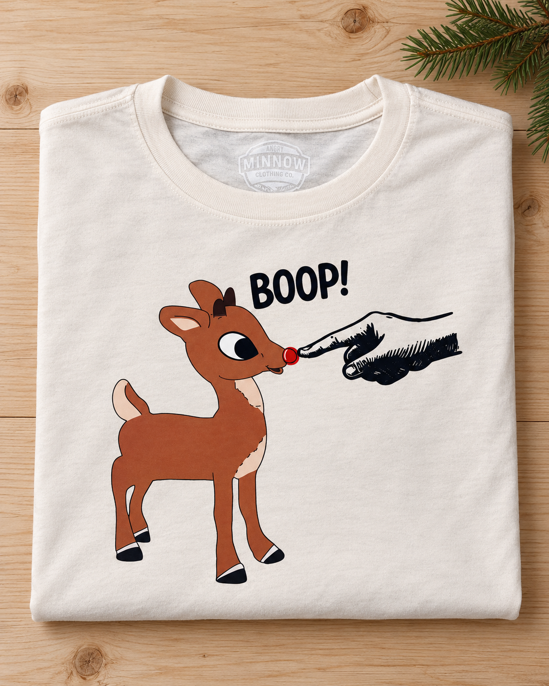 Rudolph BOOP Tee- Sweet Cream