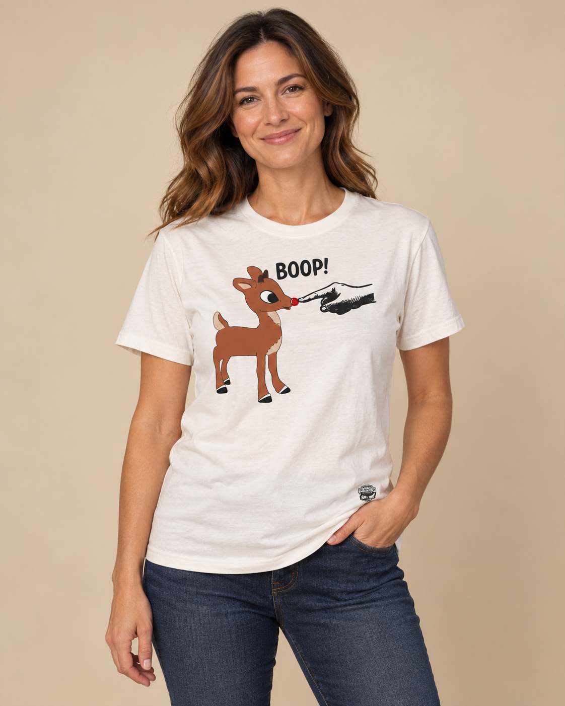 Rudolph BOOP Tee- Sweet Cream
