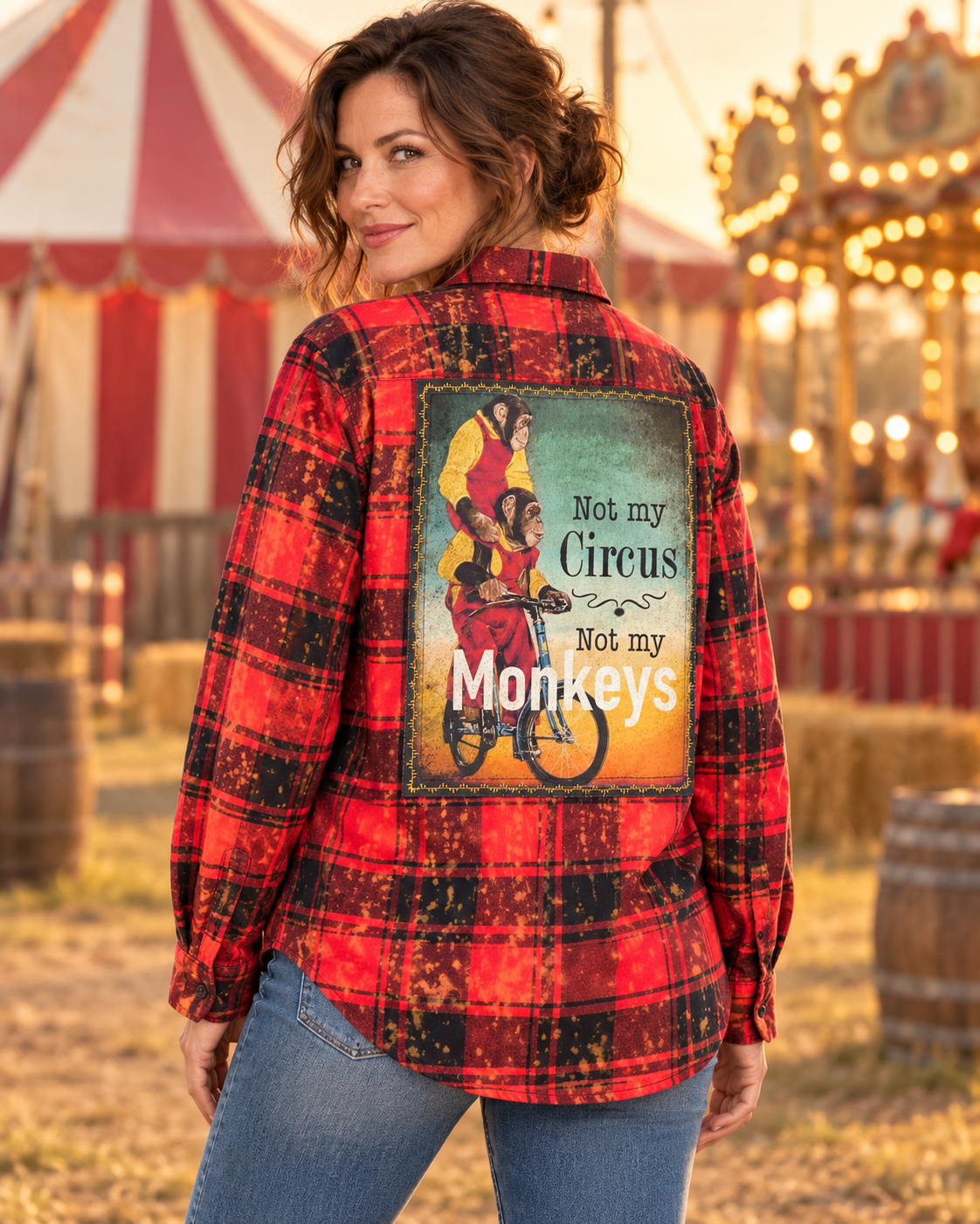 Not my Circus not my Monkeys Art Flannel