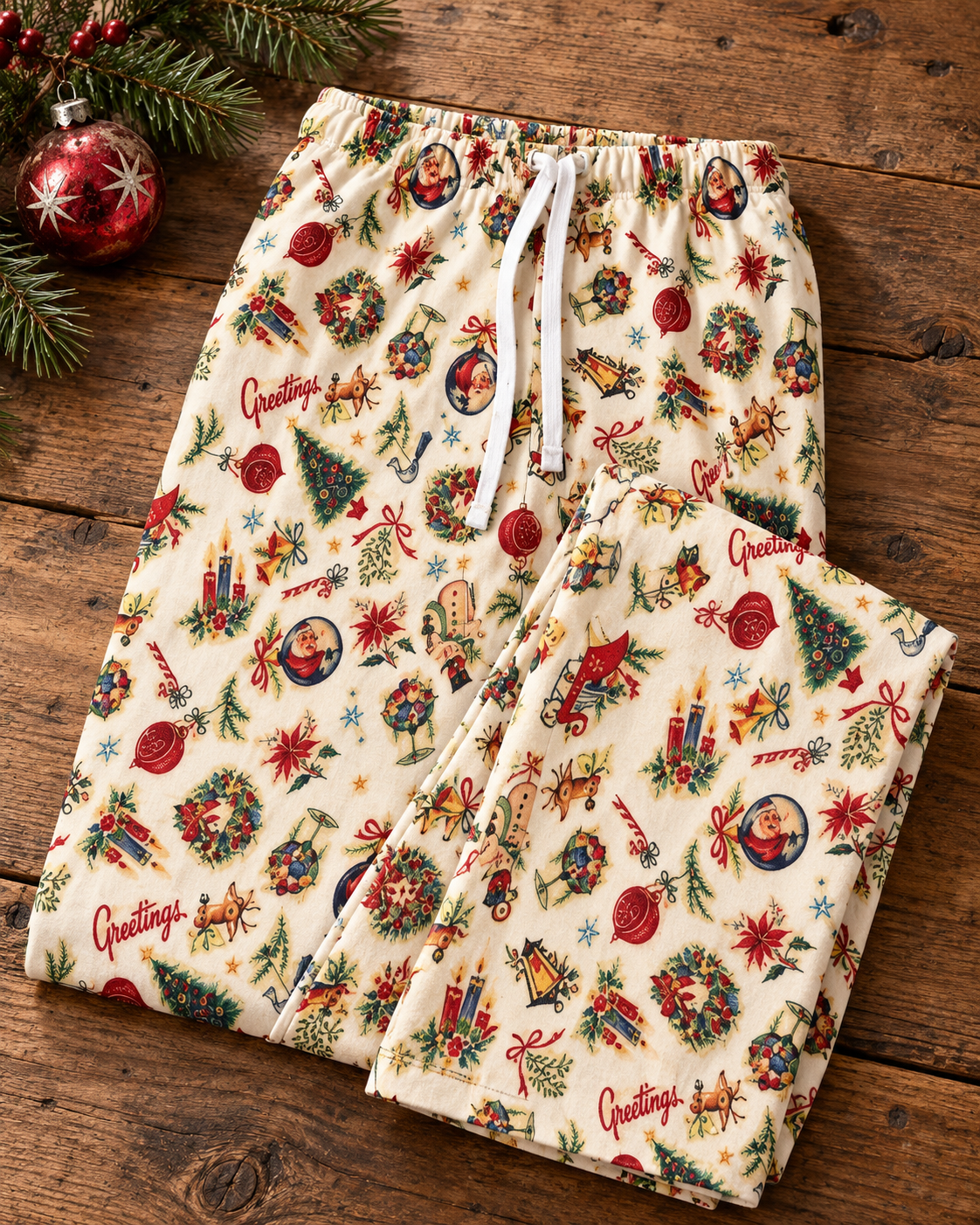 SEASONS GREETINGS Christmas Pajamas
