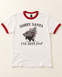 Thumbnail for Sorry Santa I've been Feral Racoon Tee Ringer Tee