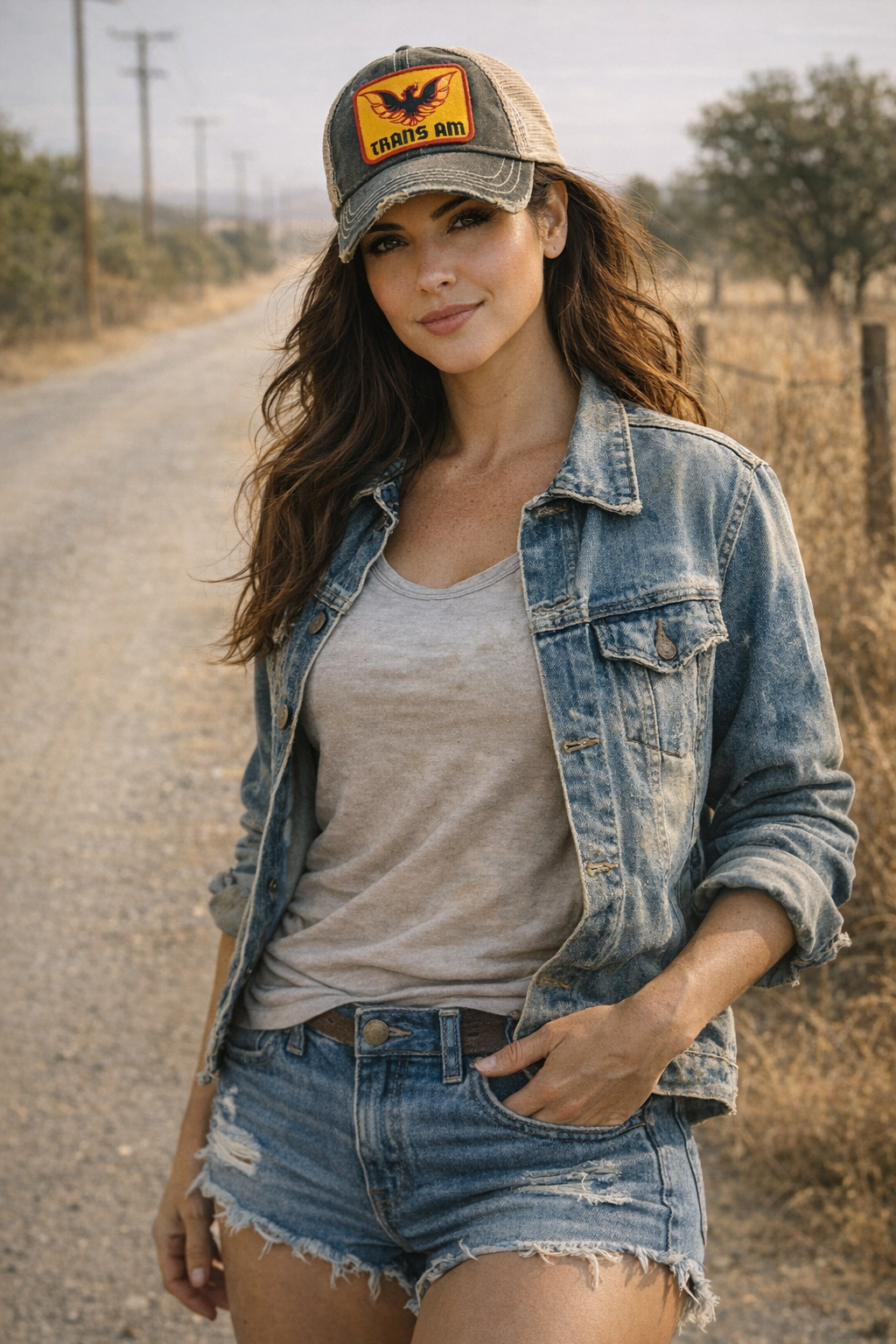 Retro Trans Am Hat- Distressed Gold/ Red Patch Snapback