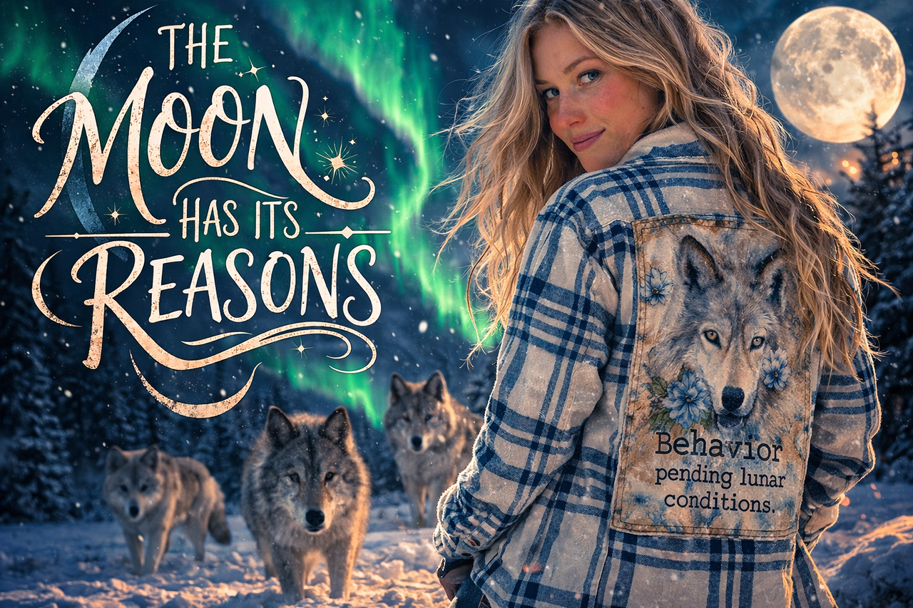 Behavior Pending Lunar Conditions Art Flannel