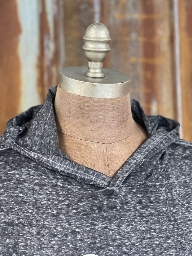 Hamm's Football Bear LIGHTWEIGHT HOODIE- Charcoal grey