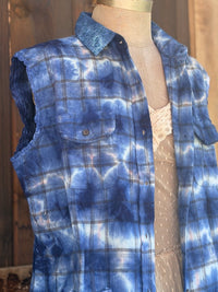 Thumbnail for QUEEN OF THE GARDEN Artisan Sleeveless Flannel
