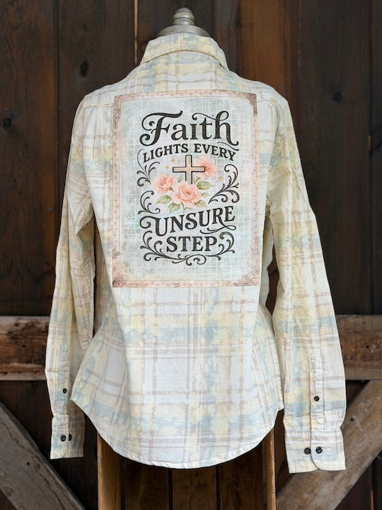 FAITH Art Flannel- Soft Ivory Plaid