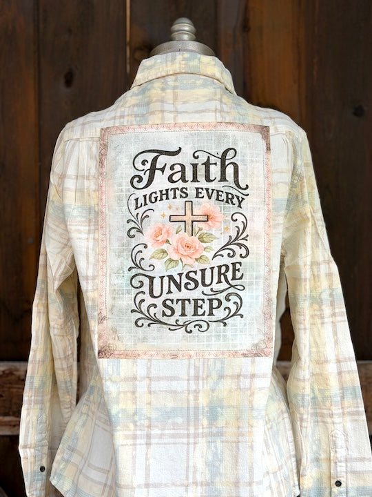 FAITH Art Flannel- Soft Ivory Plaid