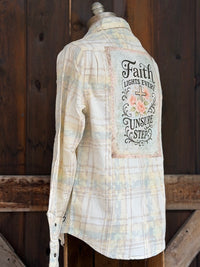 Thumbnail for FAITH Art Flannel- Soft Ivory Plaid
