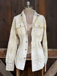 Thumbnail for FAITH Art Flannel- Soft Ivory Plaid