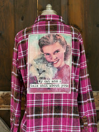 Thumbnail for My Cat & I-Hot Pink Plaid