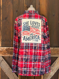 Thumbnail for Love & Jesus 250th Anniversary Edition Art Flannel