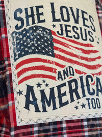 Thumbnail for Love & Jesus 250th Anniversary Edition Art Flannel