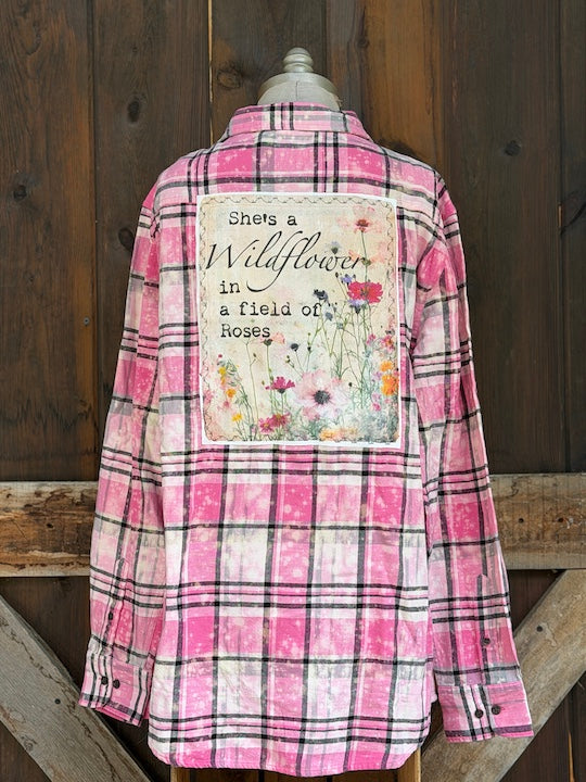 SHE'S A WILDFLOWER Art Flannel