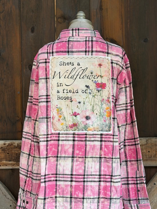 SHE'S A WILDFLOWER Art Flannel