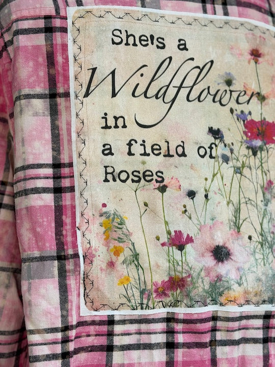 SHE'S A WILDFLOWER Art Flannel