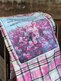 Thumbnail for JUST ME Highland cow Art Flannel