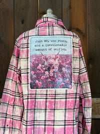 Thumbnail for JUST ME Highland cow Art Flannel