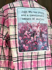 Thumbnail for JUST ME Highland cow Art Flannel