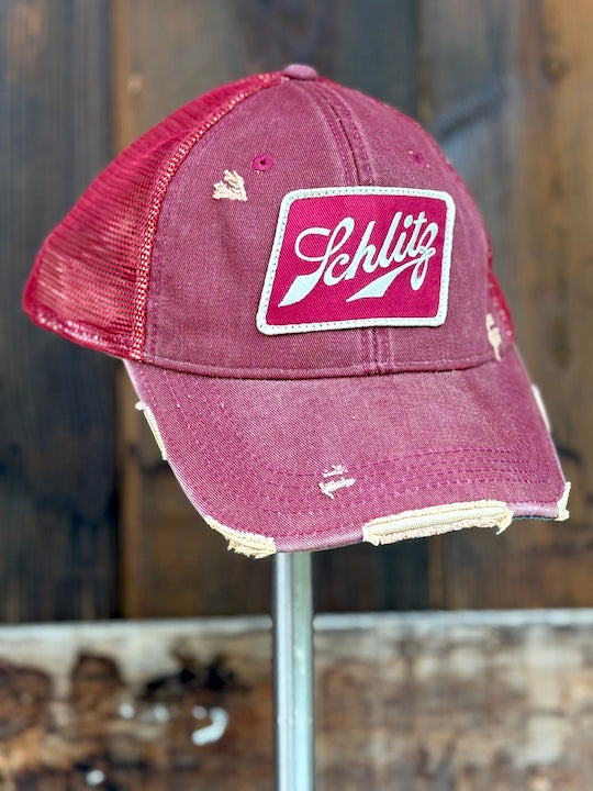 Schlitz Beer ICONIC Burgundy Hat