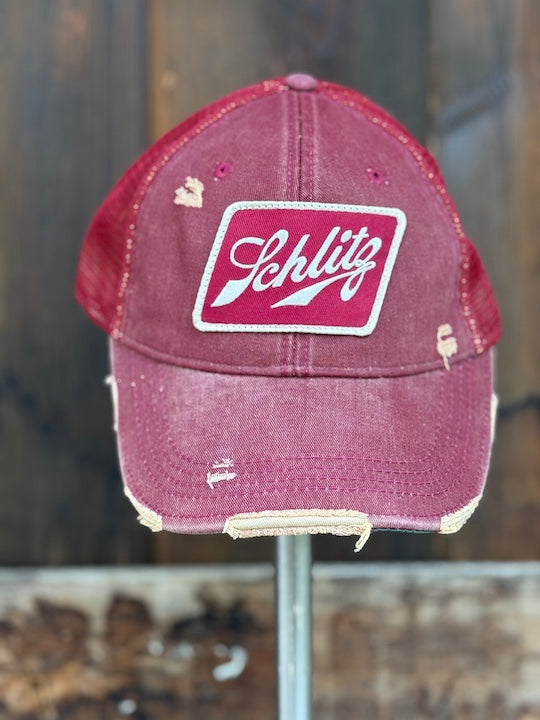 Schlitz Beer ICONIC Burgundy Hat
