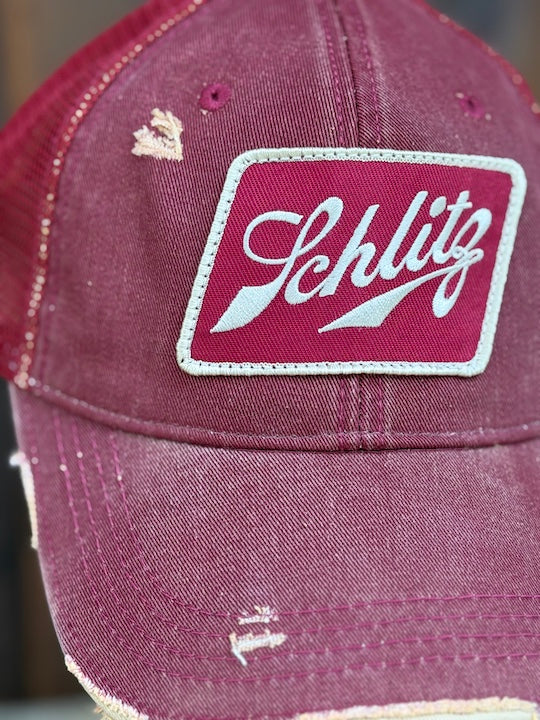 Schlitz Beer ICONIC Burgundy Hat