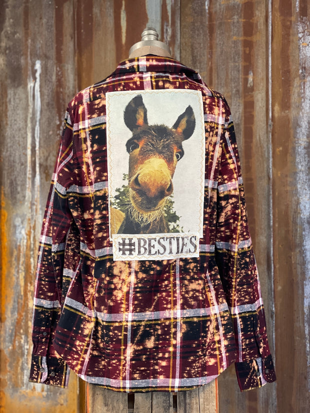 Barn Besties art flannel Angry Minnow VIntage