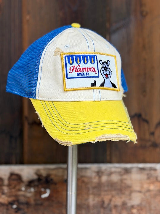Hamm's Retro Logo Tri-tone Hat- Gold Brim