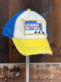 Thumbnail for Hamm's Retro Logo Tri-tone Hat- Gold Brim