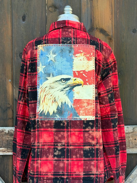 HOME OF THE BRAVE 250th Anniversary Edition Art Flannel- Distressed Red