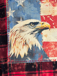 Thumbnail for HOME OF THE BRAVE 250th Anniversary Edition Art Flannel- Distressed Red