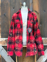 Thumbnail for HOME OF THE BRAVE 250th Anniversary Edition Art Flannel- Distressed Red