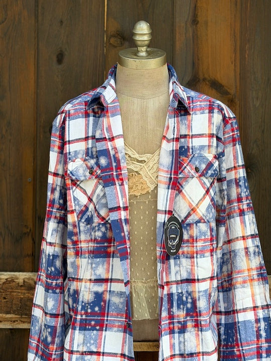 Love & Jesus 250th Anniversary Edition Art Flannel- NEW BOMB POP COLOR!