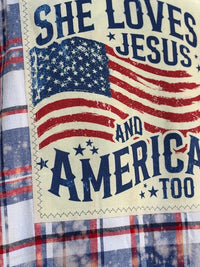 Thumbnail for Love & Jesus 250th Anniversary Edition Art Flannel- NEW BOMB POP COLOR!