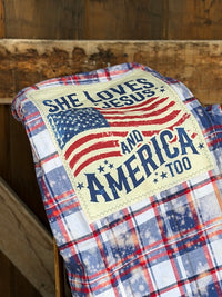 Thumbnail for Love & Jesus 250th Anniversary Edition Art Flannel- NEW BOMB POP COLOR!